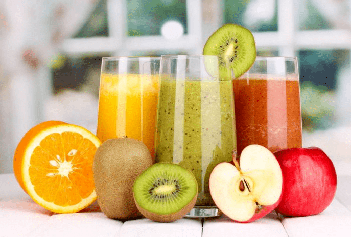 sveži sokovi iz zelenjave in sadja za potenco